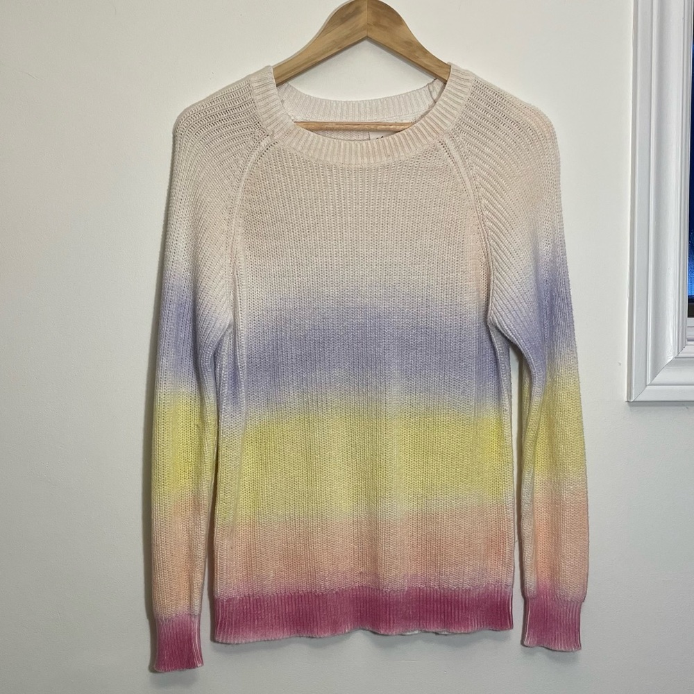NWOT Lola’s Room Knitted Rainbow Crewneck Sweater